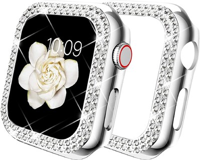 Диамантен защитен калъф за Apple Watch Series 8 7 41MM 45MM Протектор за капак за iWatch 6 SE 5 4 38MM 42MM 40mm 44mm Аксесоари