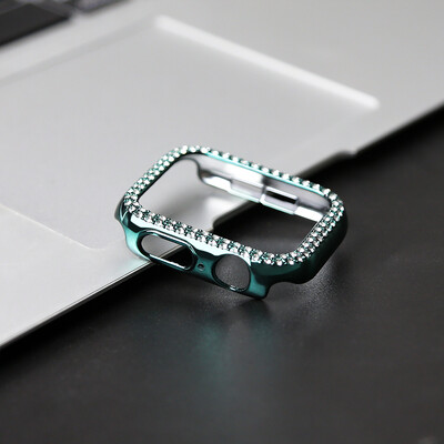 Диамантен защитен калъф за Apple Watch Series 8 7 41MM 45MM Протектор за капак за iWatch 6 SE 5 4 38MM 42MM 40mm 44mm Аксесоари