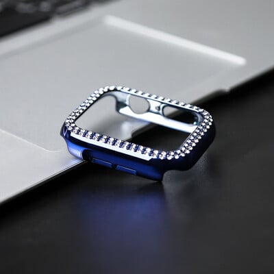 Диамантен защитен калъф за Apple Watch Series 8 7 41MM 45MM Протектор за капак за iWatch 6 SE 5 4 38MM 42MM 40mm 44mm Аксесоари