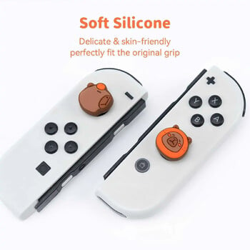 GeekShare 4PCS Adorable Water Pig Thumb Grips Συμβατά με Nintendo Switch/OLED/Lite Caps Joystick