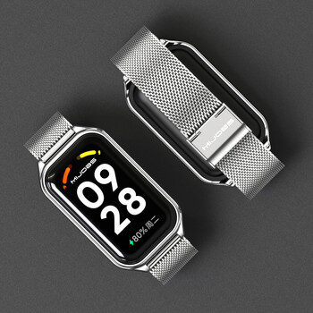 Mi Band 8 Active Strap Bracelet за Xiaomi Smart Band 8 Active Метална лента за часовник от неръждаема стомана Miband 8 Correa Mi Band 8 Active