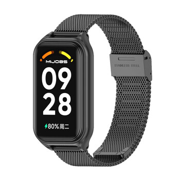 Mi Band 8 Active Strap Bracelet за Xiaomi Smart Band 8 Active Метална лента за часовник от неръждаема стомана Miband 8 Correa Mi Band 8 Active