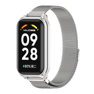 Βραχιόλι Mi Band 8 Active Strap για Xiaomi Smart Band 8 Active Stainless Steel Metal bandband Miband 8 Correa Mi Band 8 Active