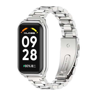 Βραχιόλι Mi Band 8 Active Strap για Xiaomi Smart Band 8 Active Stainless Steel Metal bandband Miband 8 Correa Mi Band 8 Active