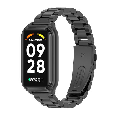 Βραχιόλι Mi Band 8 Active Strap για Xiaomi Smart Band 8 Active Stainless Steel Metal bandband Miband 8 Correa Mi Band 8 Active