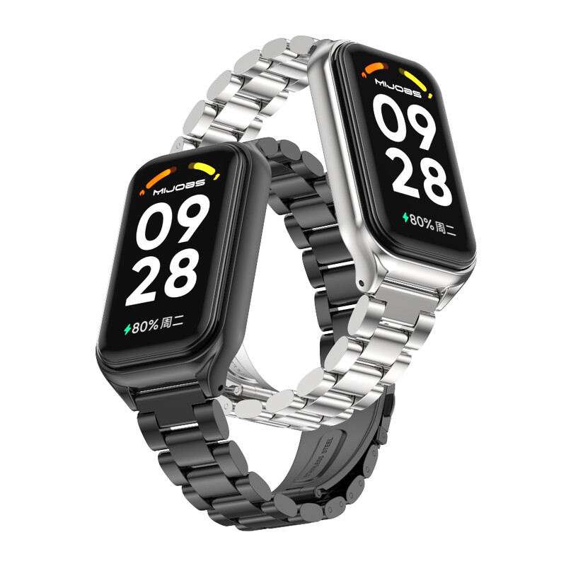 Βραχιόλι Mi Band 8 Active Strap για Xiaomi Smart Band 8 Active Stainless Steel Metal bandband Miband 8 Correa Mi Band 8 Active