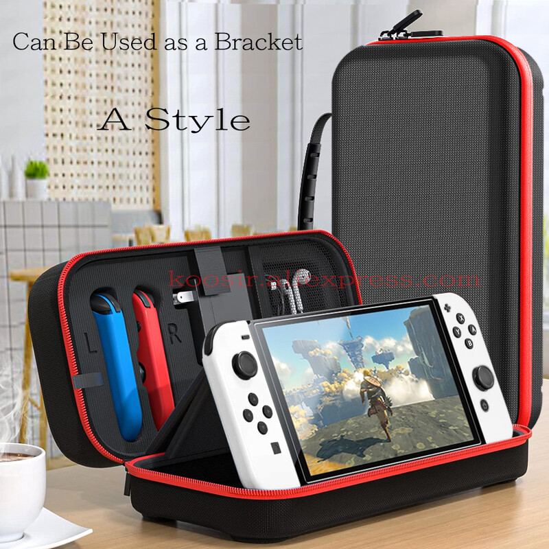 Didelis nešiojimo krepšys, skirtas Nintendo Switch OLED konsolei ir priedams Aukštos kokybės apsauginis dėklas Nailonas nuo įbrėžimų kelioninis maišelis