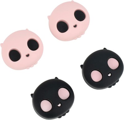 Geekshare Halloween Craniu Joycon Capace de prindere pentru degetul mare Capac joystick din silicon pentru Nintendo Switch/Switch OLED Lite PS4 PS5 Steam Deck