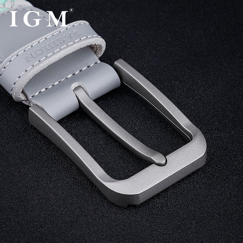 Vyrų madingas visiškai metalinis adatų sagtis drobė elastingas elastingas džinsų pintas diržas