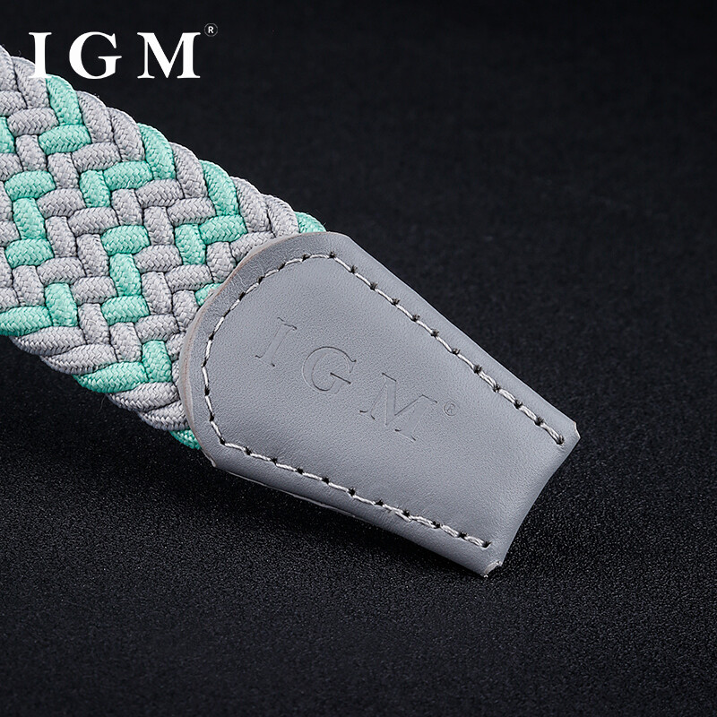 Vyrų madingas visiškai metalinis adatų sagtis drobė elastingas elastingas džinsų pintas diržas