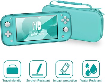 HEYSTOP Συμβατό με θήκη μεταφοράς Switch Lite, θήκη Switch Lite με προστατευτική θήκη μαλακής TPU Παιχνίδια Κάρτα 6 Καπέλα λαβής αντίχειρα