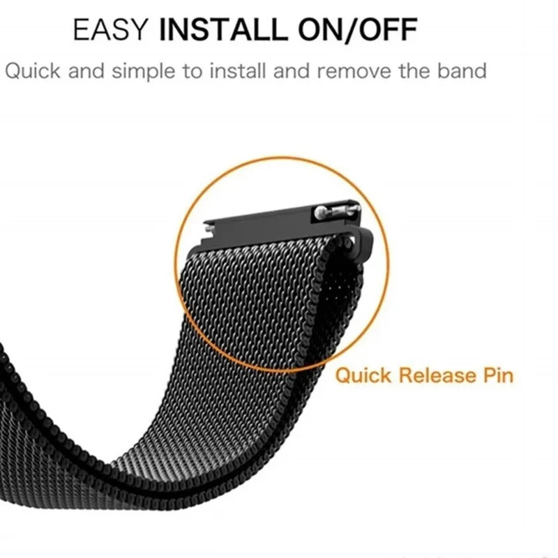 Milánsky kovový remienok pre Garmin Forerunner 255 245 265 Band Watch Garmin Forerunner 255S 265S Náramok Slučka