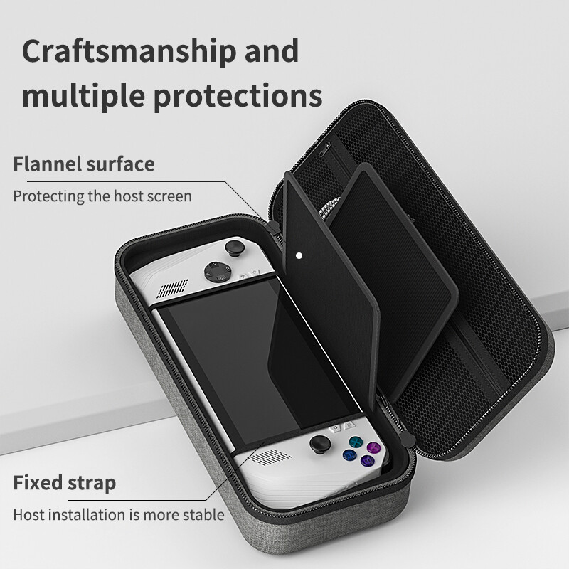 Aolion EVA kemény hordtáska Asus ROG Ally kézi játékkonzolhoz belső partíciós tárolótok-tartozékokkal