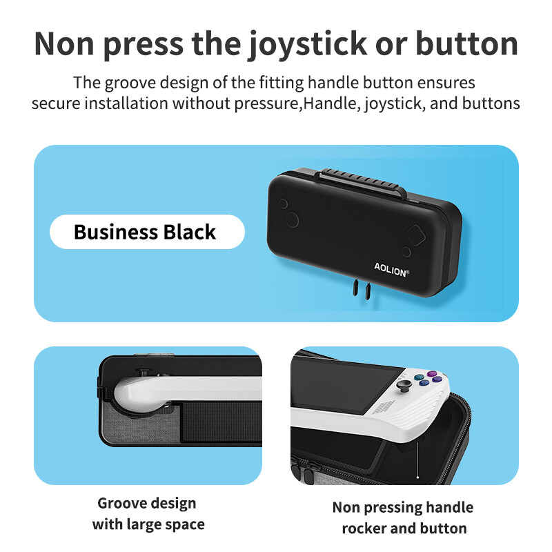 Aolion EVA kemény hordtáska Asus ROG Ally kézi játékkonzolhoz belső partíciós tárolótok-tartozékokkal