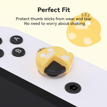 Yocore Silicone Thumb Grip Caps Συμβατά με Nintendo Switch/OLED/Lite, Cute Duck, 4Pcs