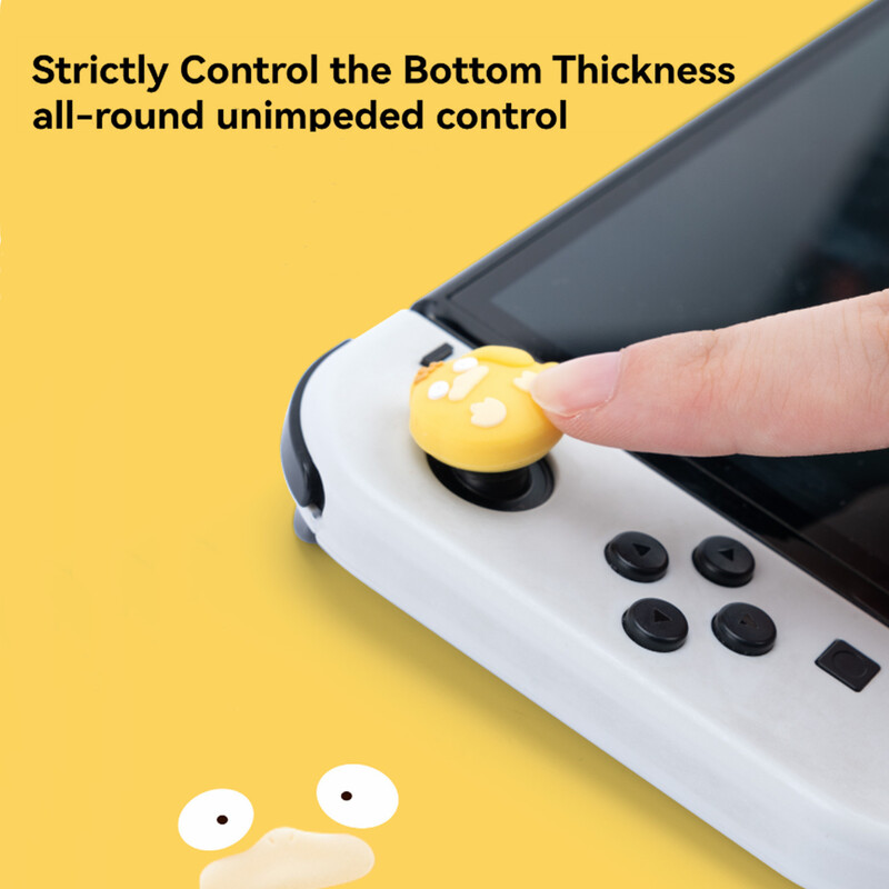 Silikónové krytky na palec Yocore kompatibilné s Nintendo Switch/OLED/Lite, roztomilá kačička, 4 ks