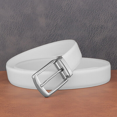 Curele de designer cu cataramă de înaltă calitate pentru bărbați, alb, din piele naturală, curea din talie, piele de vacă, cintos masculinos fashion ceinture homme