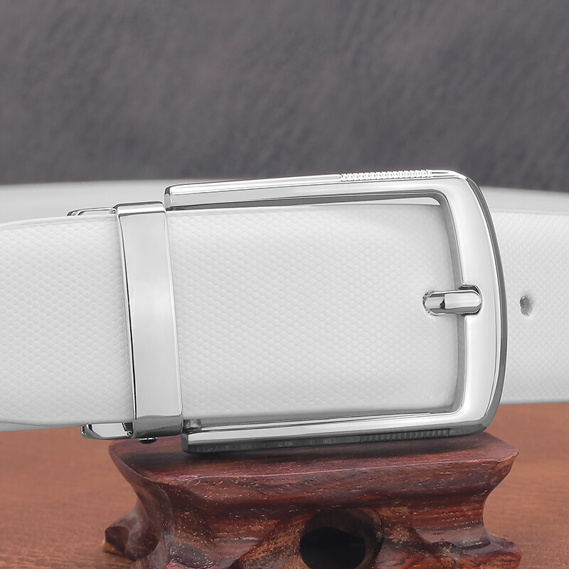 Curele de designer cu cataramă de înaltă calitate pentru bărbați, alb, din piele naturală, curea din talie, piele de vacă, cintos masculinos fashion ceinture homme