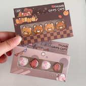 4db Bear Rabbit szilikon hüvelykujj bot markolat sapka Joystick fedél Switch NS Oled/Lite Joy-con vezérlőhöz puha védőtok