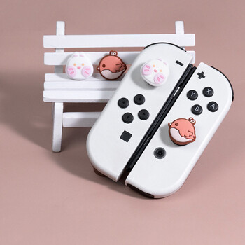 4 бр. Bear Rabbit Silicone Thumb Stick Cap Cap Джойстик Капак за Switch NS Oled/Lite Joy-con Controller Мек протектор Калъф