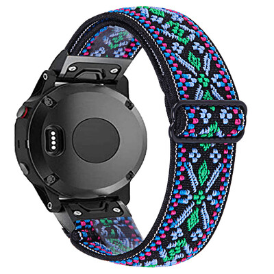 Essidi 20 mm-es új rugalmas fonott szíj Garmin Fenix 7s 6s Pro 5s Plus Sport Nylon karkötő karkötő szíj hurok Garmin Fenixhez