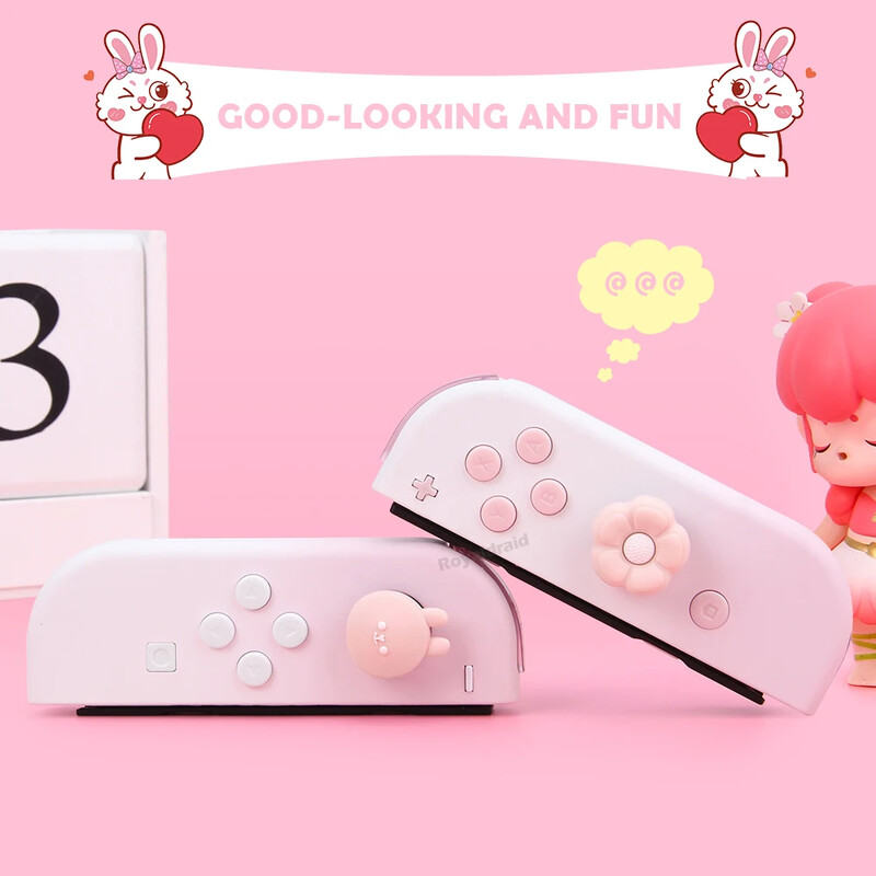 4 db Loverly szilikon hüvelykujj bot markolat sapka Joystick fedél NS Switch/OLED/Lite Joycons vezérlő hüvelykujj védő tok