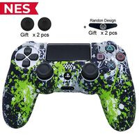 DATA FROG Husă din silicon Camo pentru Sony Playstation 4 Husă de protecție pentru controler pentru PS4 Pro Slim Joystick Manere pentru degetul mare