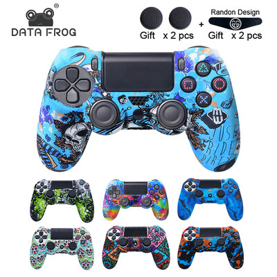 DATA FROG Camo Silicone Cover Skin za Sony Playstation 4 Controller Protector Case za PS4 Pro Slim Joystick Drške za palac