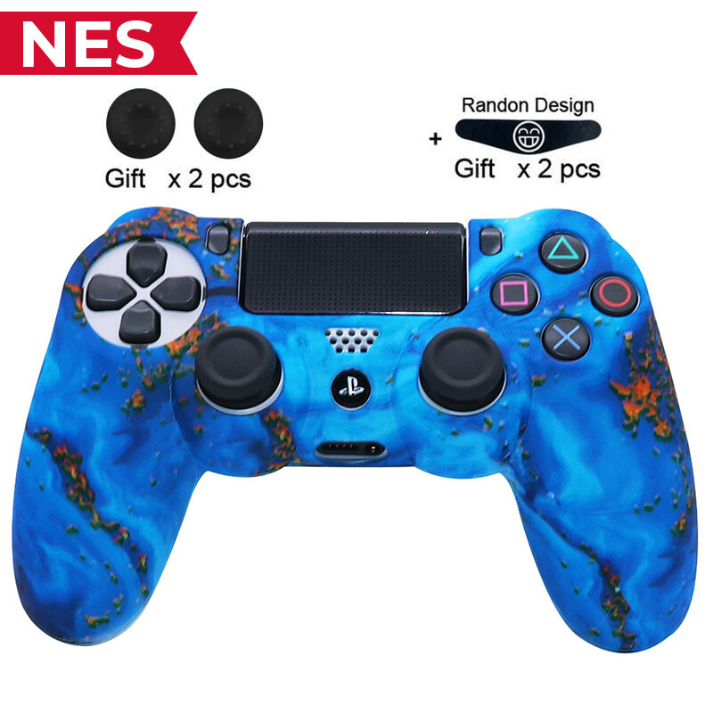 DATA FROG Husă din silicon Camo pentru Sony Playstation 4 Husă de protecție pentru controler pentru PS4 Pro Slim Joystick Manere pentru degetul mare