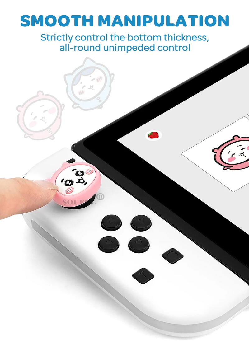 Szuper aranyos szilikon puha Joycon hüvelykujj bot markolat sapka Joystick fedél Switch Oled NS Lite Joycon vezérlő hüvelykujj tokjához