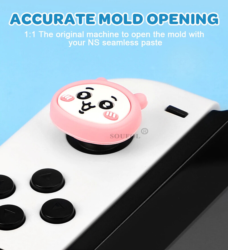 Szuper aranyos szilikon puha Joycon hüvelykujj bot markolat sapka Joystick fedél Switch Oled NS Lite Joycon vezérlő hüvelykujj tokjához