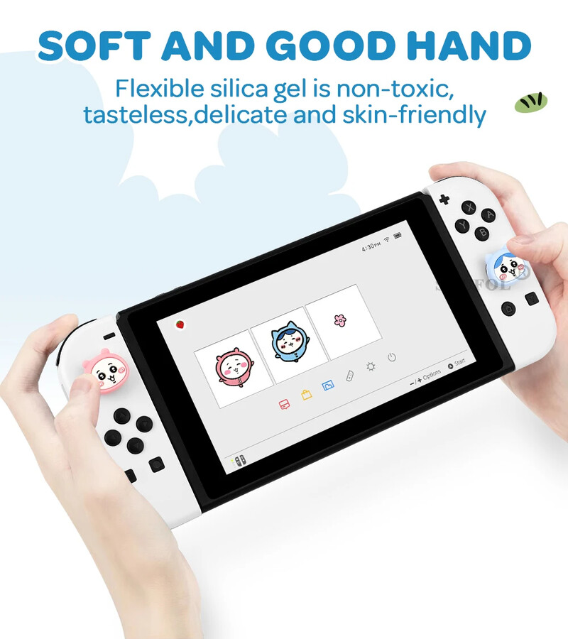 Szuper aranyos szilikon puha Joycon hüvelykujj bot markolat sapka Joystick fedél Switch Oled NS Lite Joycon vezérlő hüvelykujj tokjához