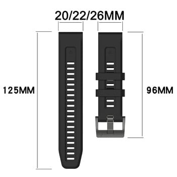 22 20 26mm Quickfit Silicone Watch Band For Garmin Fenix 7X 7 6X 6 Pro 5 5X Plus 3HR Forerunner 935 945 Epix Gen 2 Strap Bracelet