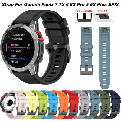 22 20 26 mm-es Quickfit szilikon óraszíj Garmin Fenix 7X 7 6X 6 Pro 5 5X Plus 3HR Forerunner 935 945 Epix Gen 2 szíjas karkötőhöz