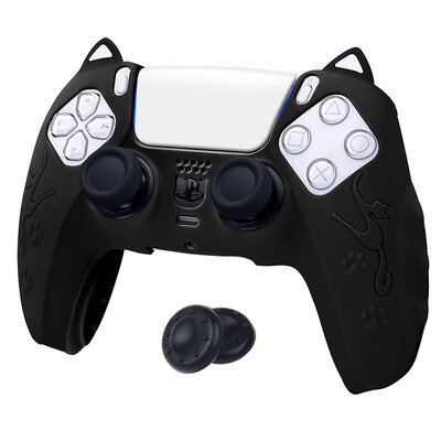 PS5 Pink Cat kontroller tok szilikon gumi védőtok Playstation 5 tartozékokhoz csúszásmentes hüvelykujj fogantyúval