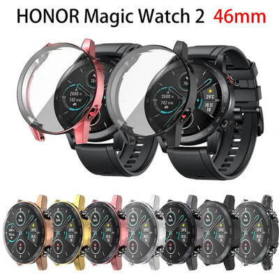 Husă de ceas din TPU moale cu acoperire completă 360 pentru Honor Magic Watch 2, husă de protecție de 46 mm pentru accesorii Huawei Honor Magic2