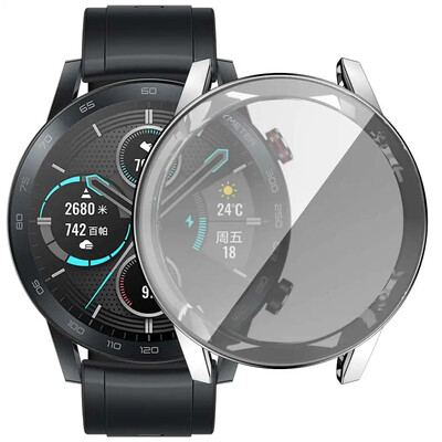 360 täiskaanega pehme TPU kellaümbris Honor Magic Watch 2 jaoks 46 mm kaitseraua kate Huawei Honor Magic2 tarvikute jaoks
