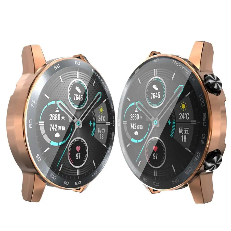 360 täiskaanega pehme TPU kellaümbris Honor Magic Watch 2 jaoks 46 mm kaitseraua kate Huawei Honor Magic2 tarvikute jaoks