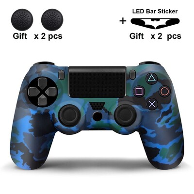 Silikónové puzdro pre ovládač PS4, kryt pre gamepad Dualshock 4, joystick, pokožka pre PS4, príslušenstvo 2 páčky, úchopy, krytky