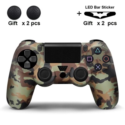 Silikónové puzdro pre ovládač PS4, kryt pre gamepad Dualshock 4, joystick, pokožka pre PS4, príslušenstvo 2 páčky, úchopy, krytky