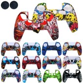 Silikónový ochranný kryt pre Playstation 5 PS5 Controller Joystick Príslušenstvo Protišmyková škrupina s krytkami na úchop Thumbstick