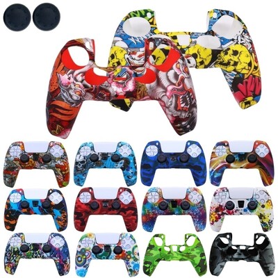 Szilikon védőtok Playstation 5 PS5 vezérlő joystickhez Tartozékok Csúszásgátló héj ThumbStick markolat sapkákkal
