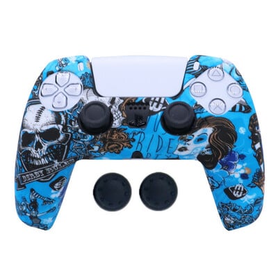Silikónový ochranný kryt pre Playstation 5 PS5 Controller Joystick Príslušenstvo Protišmyková škrupina s krytkami na úchop Thumbstick