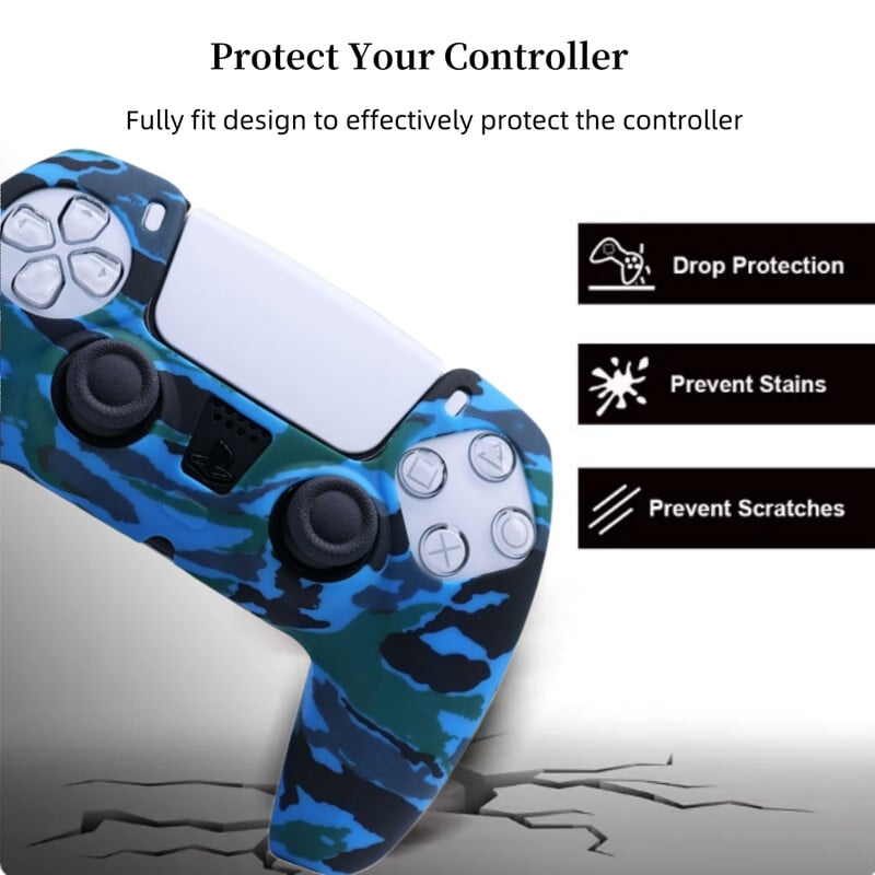 Silikónový ochranný kryt pre Playstation 5 PS5 Controller Joystick Príslušenstvo Protišmyková škrupina s krytkami na úchop Thumbstick