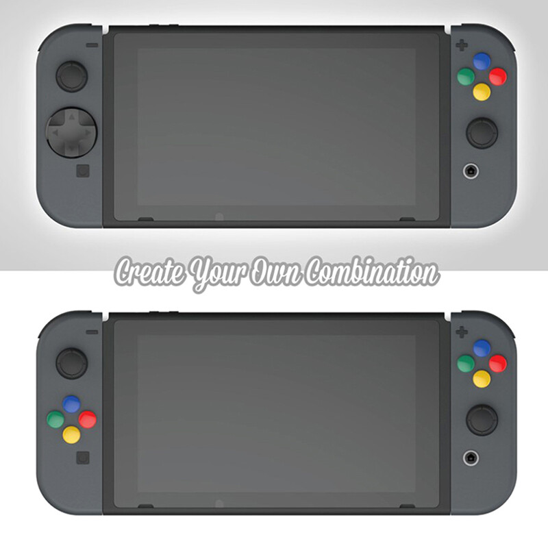 1 комплект изящен джойстик, защитна капачка за кобилицата, капак за захващане на палеца, калъф за бутони D-Pad за аксесоари за игрова конзола Switch Lite Joycon