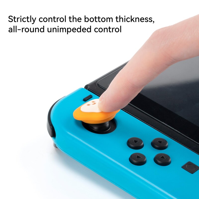 Krytky na palec GeekShare kompatibilné s Nintendo Switch/OLED Switch Lite, raňajková téma, roztomilý hrianka s vajíčkom na mäkko