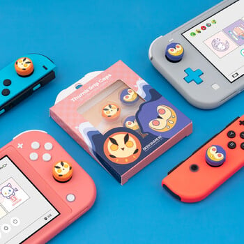 GeekShare Kawaii Silicone Joycon 4PCS Thumb Grip Caps Съвместим с Nintendo Switch/OLED/Switch Lite, Owl