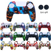 Silikónový protišmykový ochranný kryt proti pádu pre príslušenstvo ovládača Playstation 5 PS5 s krytom na rukoväť pre thumbstick