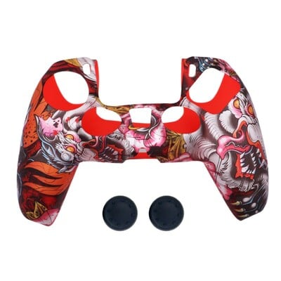 Silikónový protišmykový ochranný kryt proti pádu pre príslušenstvo ovládača Playstation 5 PS5 s krytom na rukoväť pre thumbstick