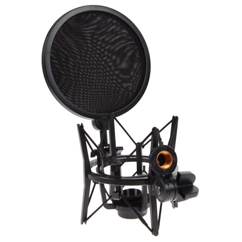 Mikrofon Mic Shock Mount Shield csuklós fejtartó állványtartó a Studio Shockmount Clip felfüggesztés Spider konzolhoz
